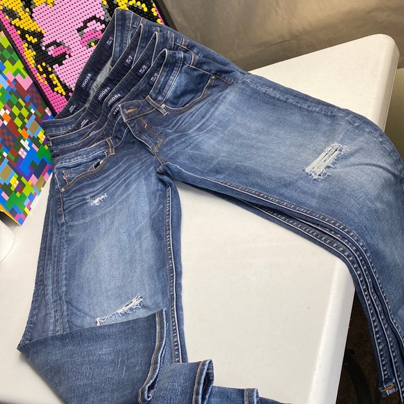 4 pair Bundle Vigross Jagger Super Skinny Distress Jeans, 32x28 - Picture 2 of 15